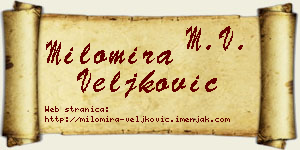Milomira Veljković vizit kartica